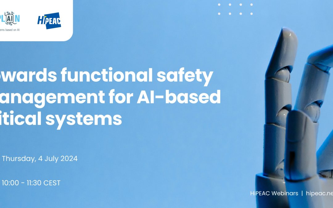 Webinar: AI-FSM- Towards Functional Safety Management for Artificial Intelligence-based Critical Systems